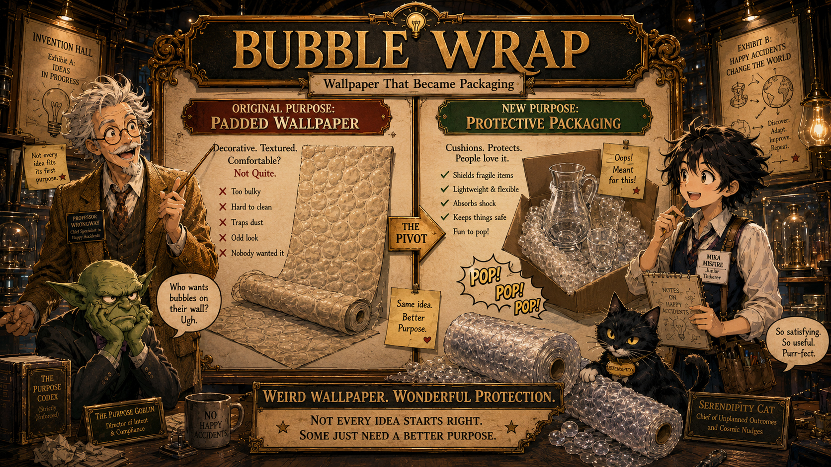Bubble Wrap wallpaper that became packaging.